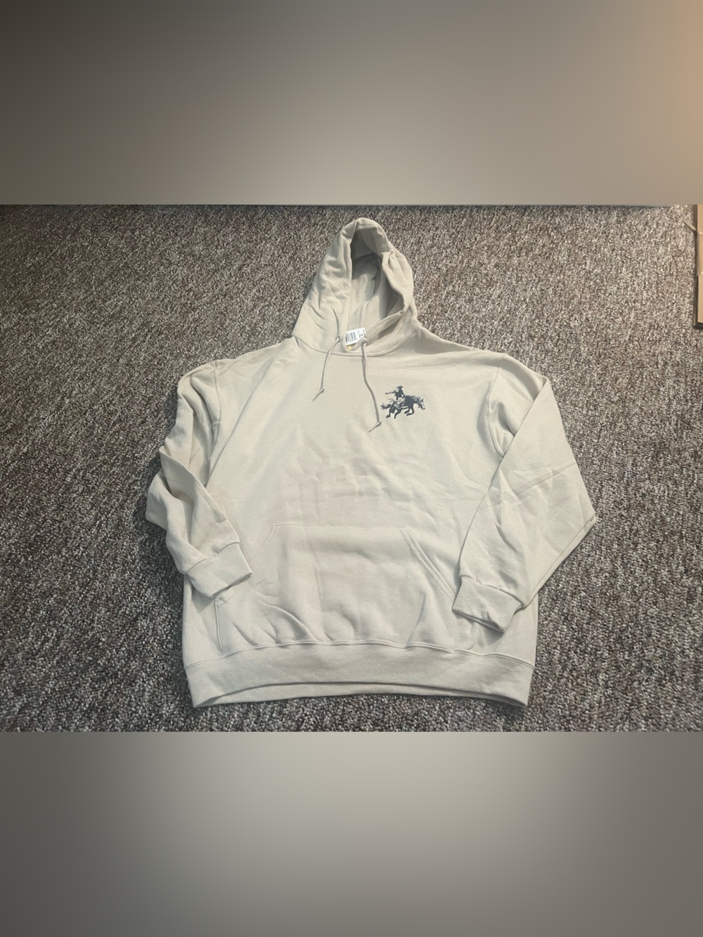 Coors Banquet Men’s Fleece Lined Rodeo Cowboy Hooded Sweatshirt Size Large New